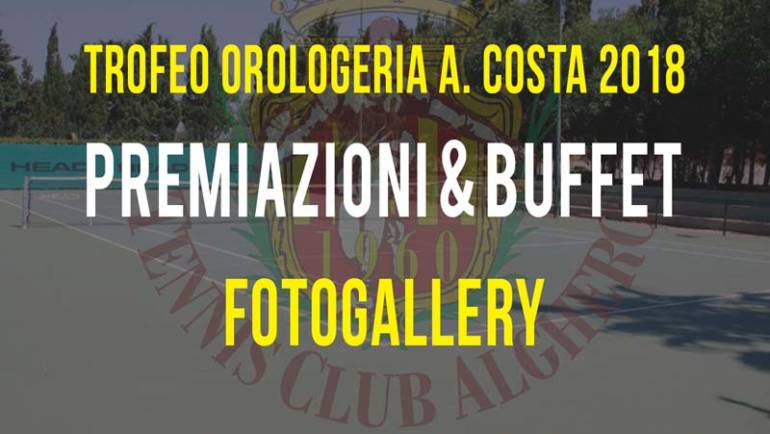 Premiazione Trofeo Orologeria A. Costa 2018