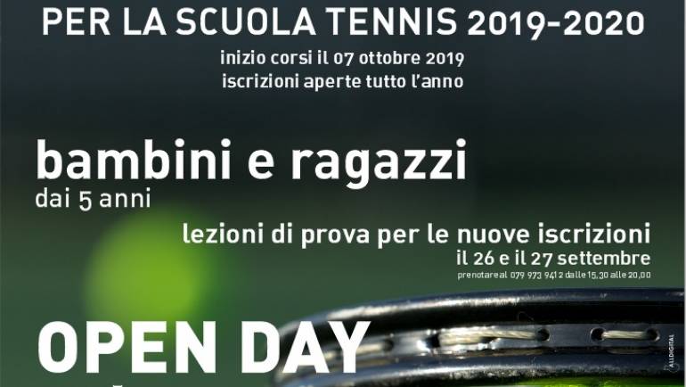 Scuola tennis 2019/20 aperte le iscrizioni !!!
